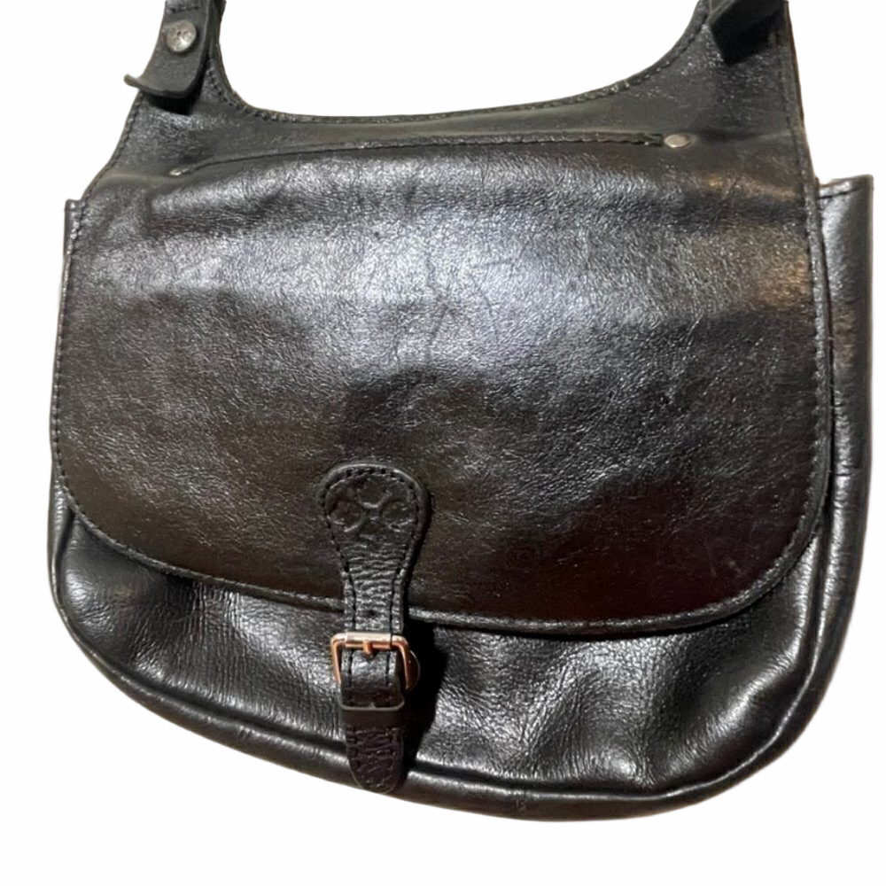 Patricia Nash Black London Saddle Bag